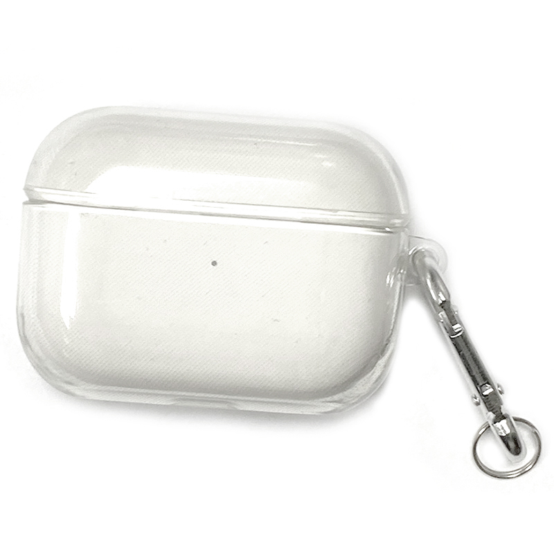 Чехол TOTU TWS Pro Premium Case для AirPods Pro ударопрочный c карабином прозрачный