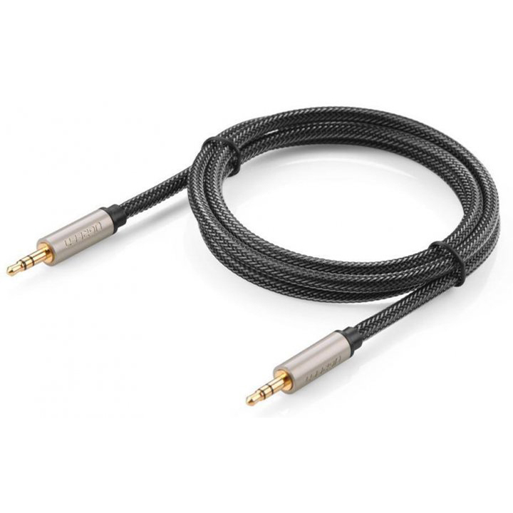 Кабель Ugreen AV125 3.5 mm to 3.5 mm Audio Cable Braided Cable (5 метров) чёрный (40783)
