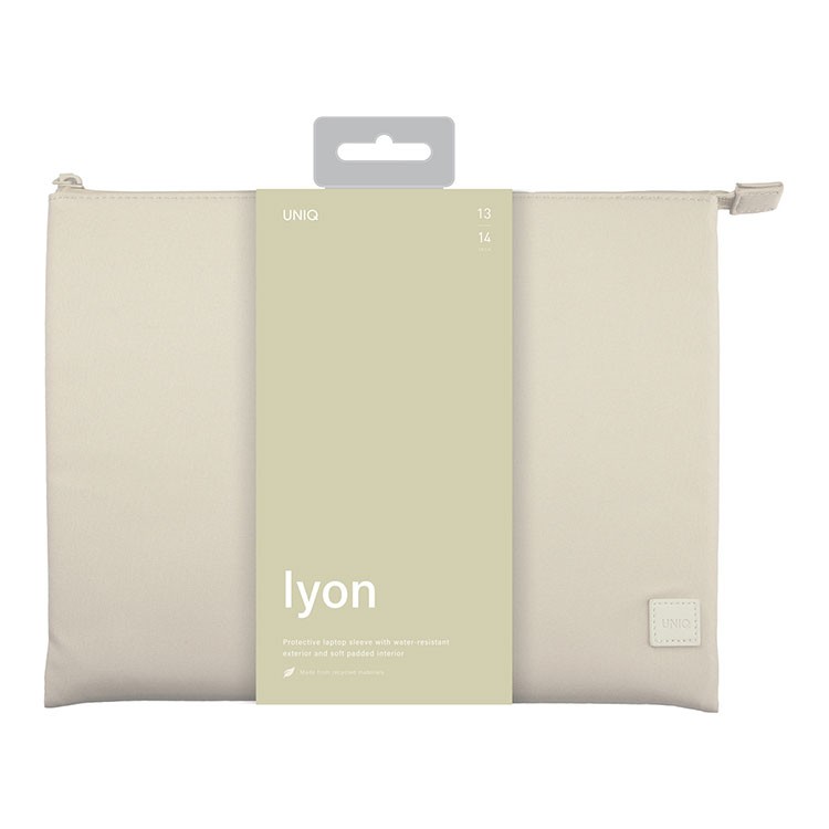Чехол Uniq LYON RPET fabric Laptop sleeve (snug-fit) для ноутбуков 14" Light Beige