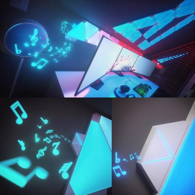 Умная система освещения Nanoleaf Light Panels с модулем Nanoleaf Rhythm (9 панелей)