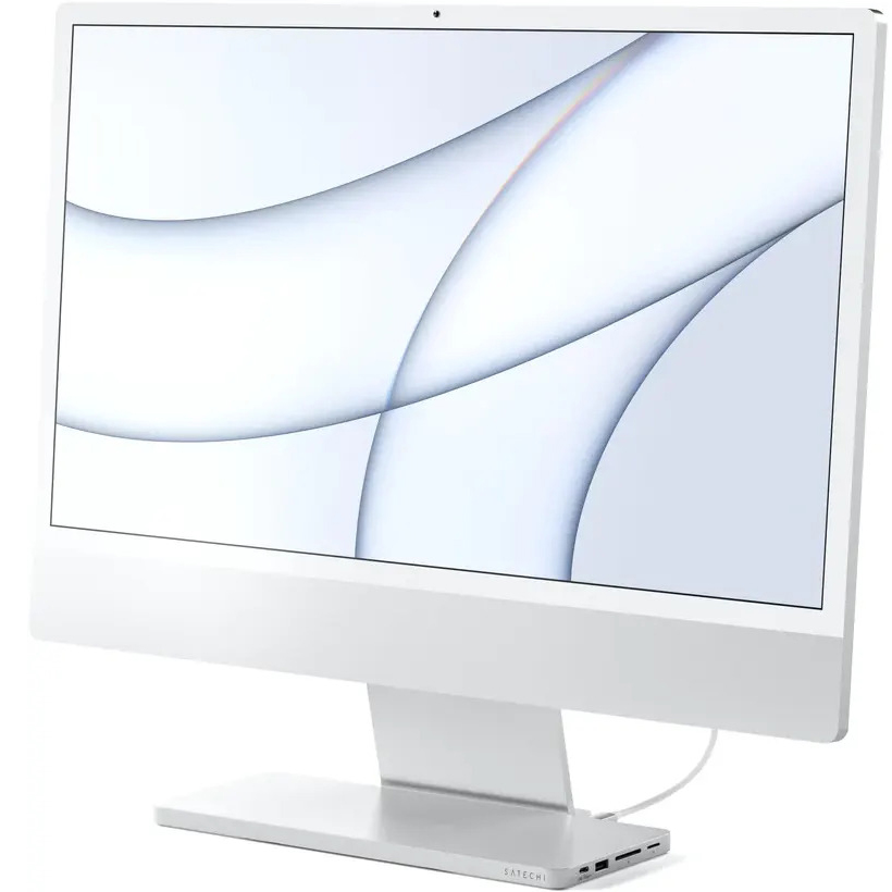 Док-станция Satechi USB-C Slim Dock для iMac (24-inch) серебристая (ST-UCISDS)