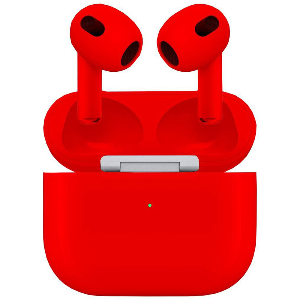 Беспроводные наушники Apple AirPods 3 (3‑го поколения) Custom Edition красные матовые (полная покраска)
