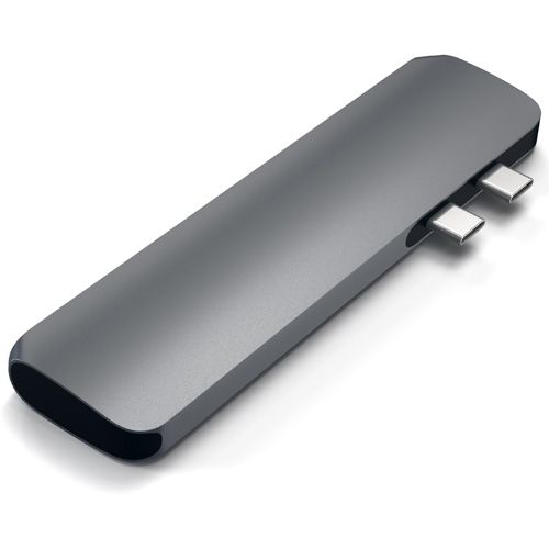 Хаб Satechi Aluminum Type-C Pro Hub Adapter для MacBook Pro (USB-C) серый космос (ST-CMBPM)