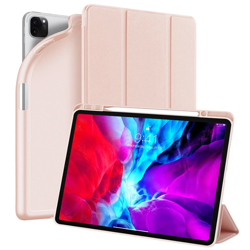 Чехол Dux Ducis Osom Series (pen slot) для iPad Pro 12.9 (2020) розовый