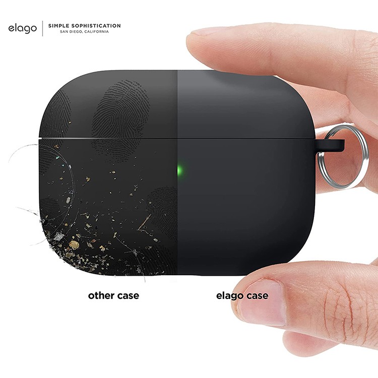 Чехол Elago Liquid Hang Case для AirPods Pro 2 (2022) Чёрный (Black)
