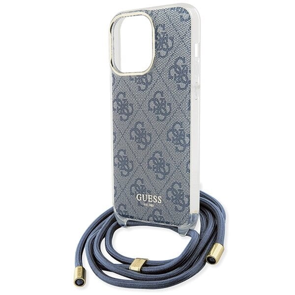Чехол CG Mobile Guess 4G Printed Crossbody для iPhone 15 Pro Max синий