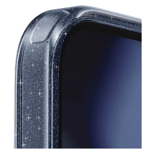 Чехол Uniq Lifepro Xtreme MagSafe для iPhone 15 Pro Max синий с блёстками (Tinsel Blue)