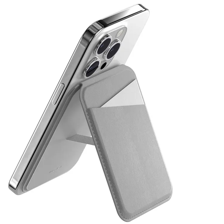 Подставка-кошелек для телефона MAGEASY Snap Stand Wallet коралловый серый