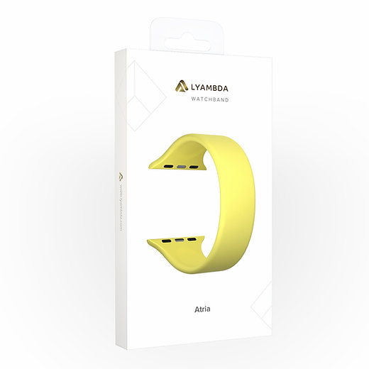 Силиконовый ремешок LYAMBDA Atria для Apple Watch 38/40 мм жёлтый (DSJ-23-40-YL)