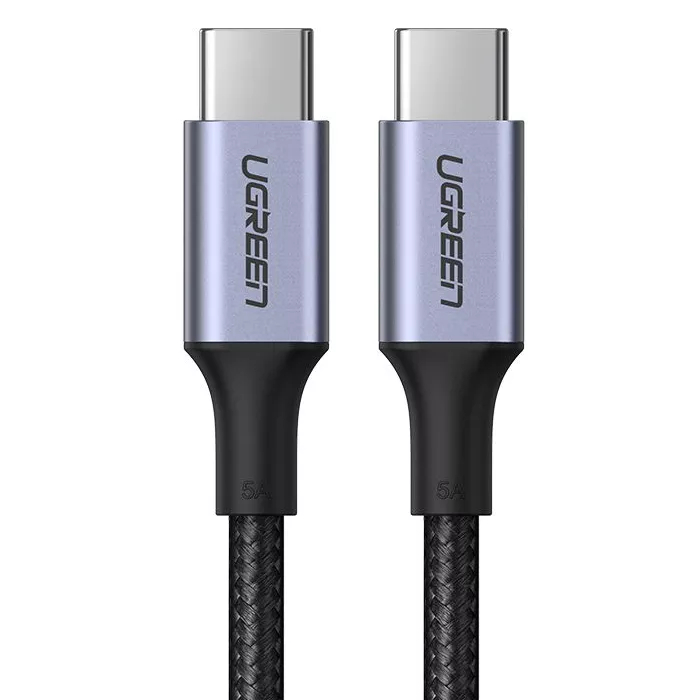 Кабель Ugreen US316 USB-C to USB-C Braided Cable (1,5 метра) чёрный (70428)