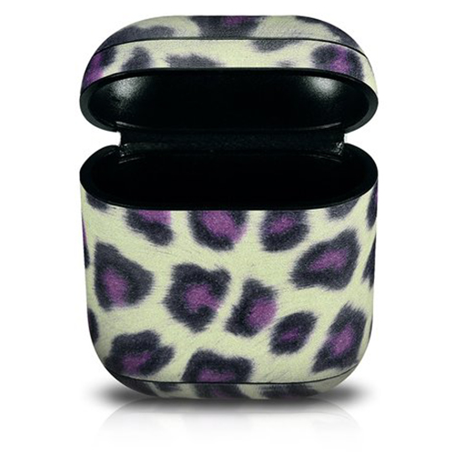 Чехол iCarer для Airpods leather series leopard фисташковый (AP004-BN)