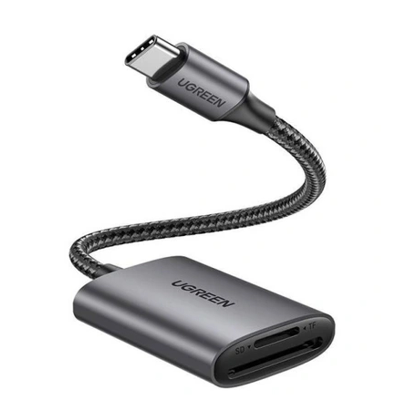 Картридер UGREEN CM401 (80888) USB-C to SD/TF  серый