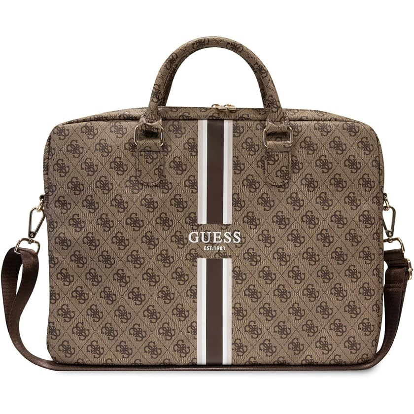 Сумка CG Mobile Guess 4G Printed Stripes для ноутбуков 16" коричневая (GUCB15P4RPSW) 