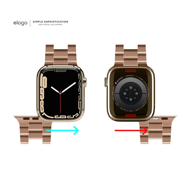 Ремешок Elago Metal Band для Apple Watch 40/41 мм розовое золото