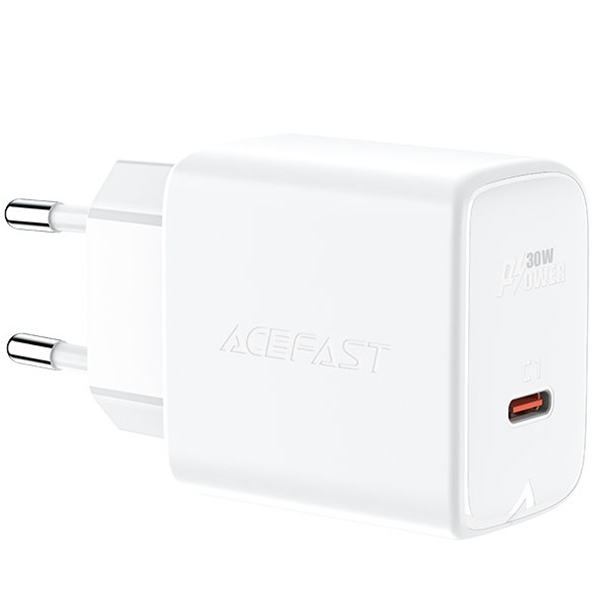 Сетевое зарядное устройство Acefast A21 GaN PD 30W 1 x USB-C белое (AF-A21-WH)