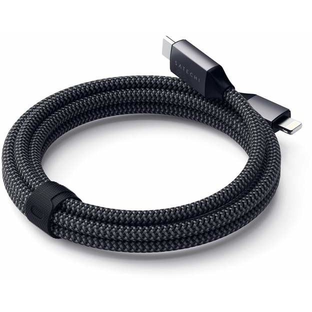 Кабель Satechi USB-C to Lightning (1,8 метра) Charging Cable MFI серый (ST-TCL18M)