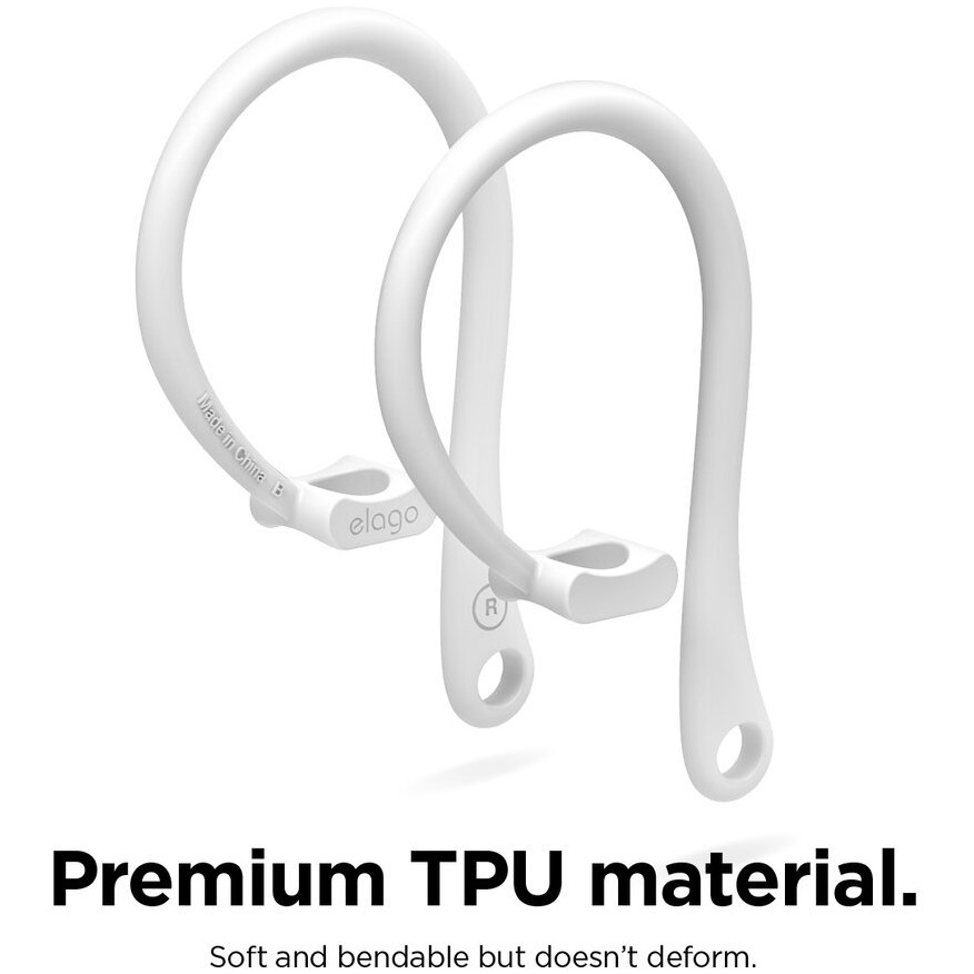 Крепления Elago EarHook для AirPods (все модели) Белые (White)