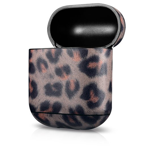Чехол iCarer для Airpods leather series leopard какао (AP006-YW)