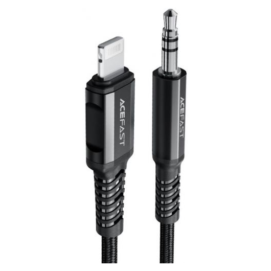 Кабель Acefast C1-06 Lightning to 3.5 mm Cable (1,2 метра) чёрный (AF-C1-06-BK)