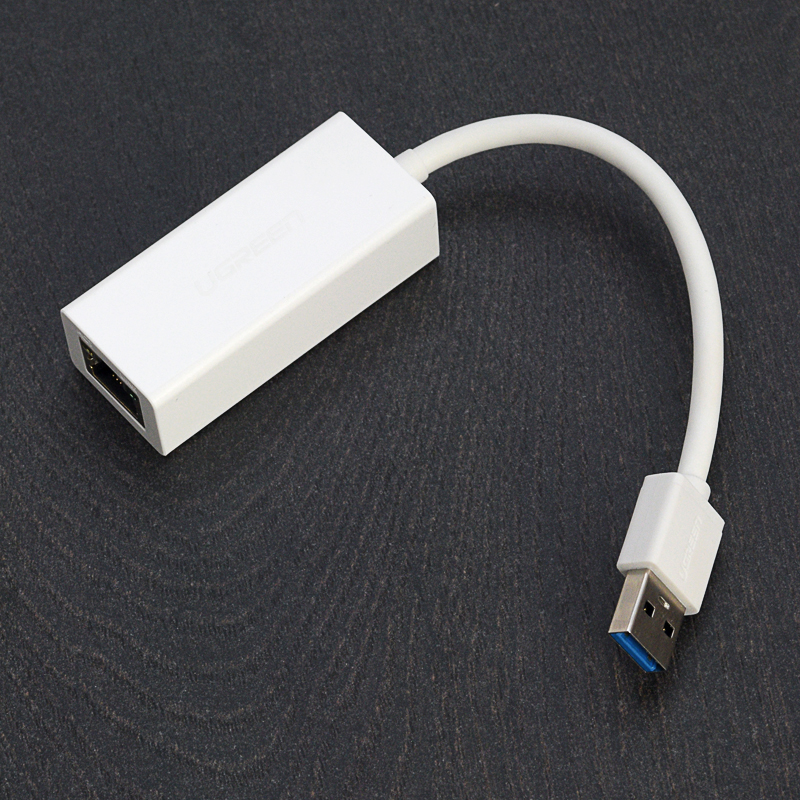 Переходник Ugreen CR111 (20255) USB 3.0 Gigabit Ethernet Adapter белый