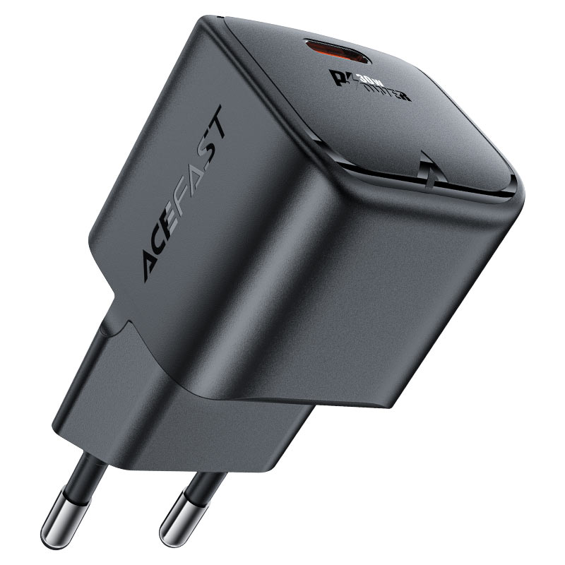 Сетевое зарядное устройство Acefast A77 Mini PD30W GaN USB-C Charger чёрный (AF-A77-BK)