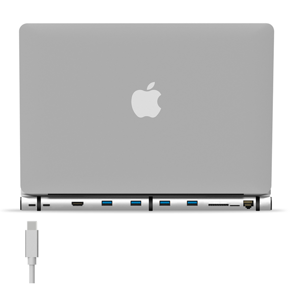 Мульти хаб Rombica Type-C Dock серебристый (TC-00080) 