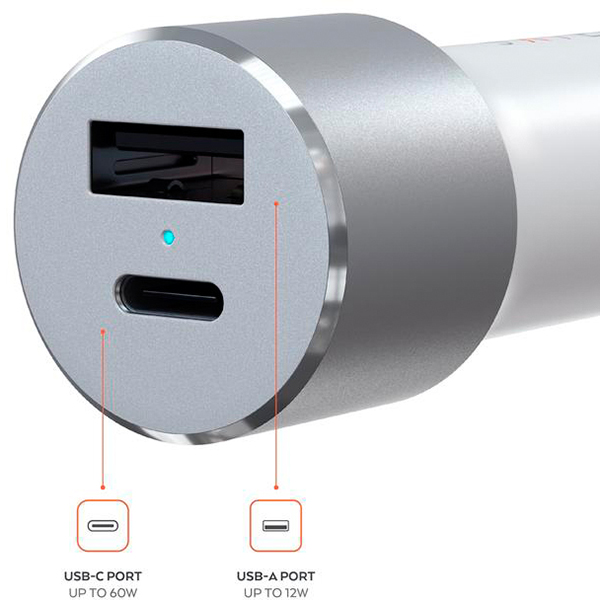 Автомобильное зарядное устройство Satechi 72W Type-C PD Car Charger белое (ST-TCPDCCS)