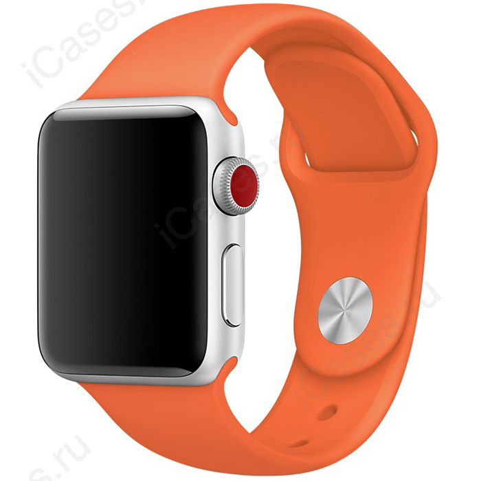 Спортивный ремешок Guardi Sport Band для Apple Watch 42/44 мм оранжевый (Spicy Orange)
