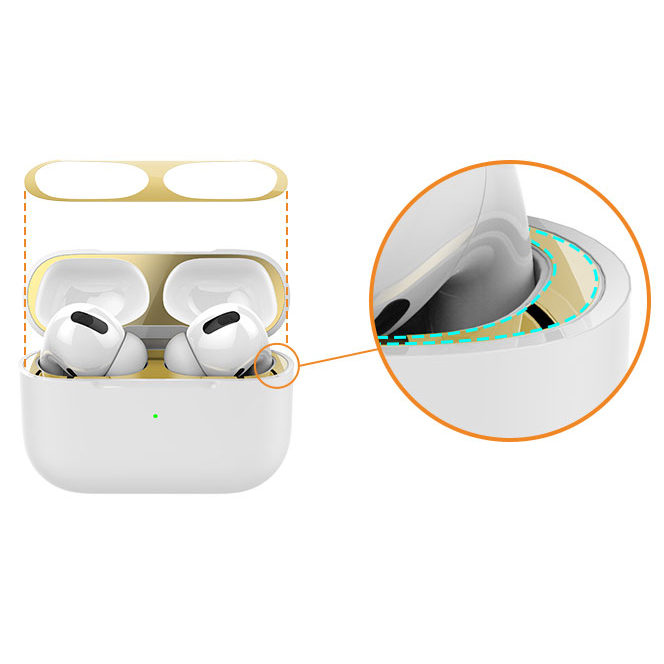 Защитная пластина LAB.C Aegis Metal Shield для наушников AirPods Pro золотистая