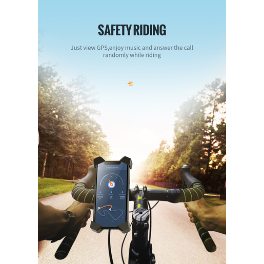 Держатель на велосипед UGREEN LP181 Bike Mount Phone Holder для смартфонов чёрный (60989)