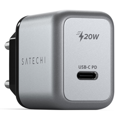 Сетевое зарядное устройство Satechi 20W USB-C PD Wall Charger серебристое (ST-UC20WCM-EU) 