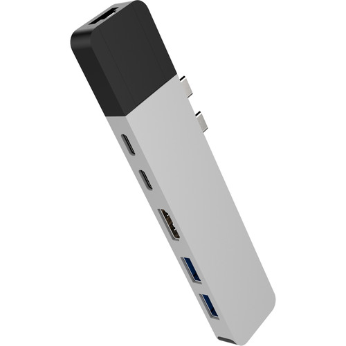 Хаб HyperDrive NET 6-in-2 Hub для MacBook (USB-C) серебристый (GN28N-SILVER)