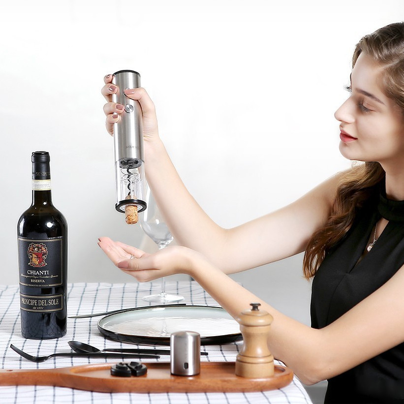 Электрический штопор Circle Joy Electric Wine Bottle Opener серебристый (CJ-EKPQ01)