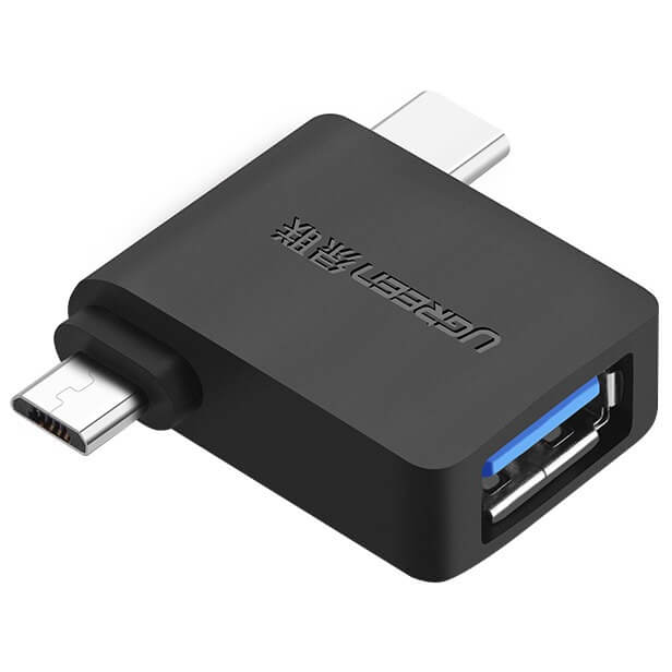 Переходник Ugreen micro-USB + USB Type-C Adapter (30453)