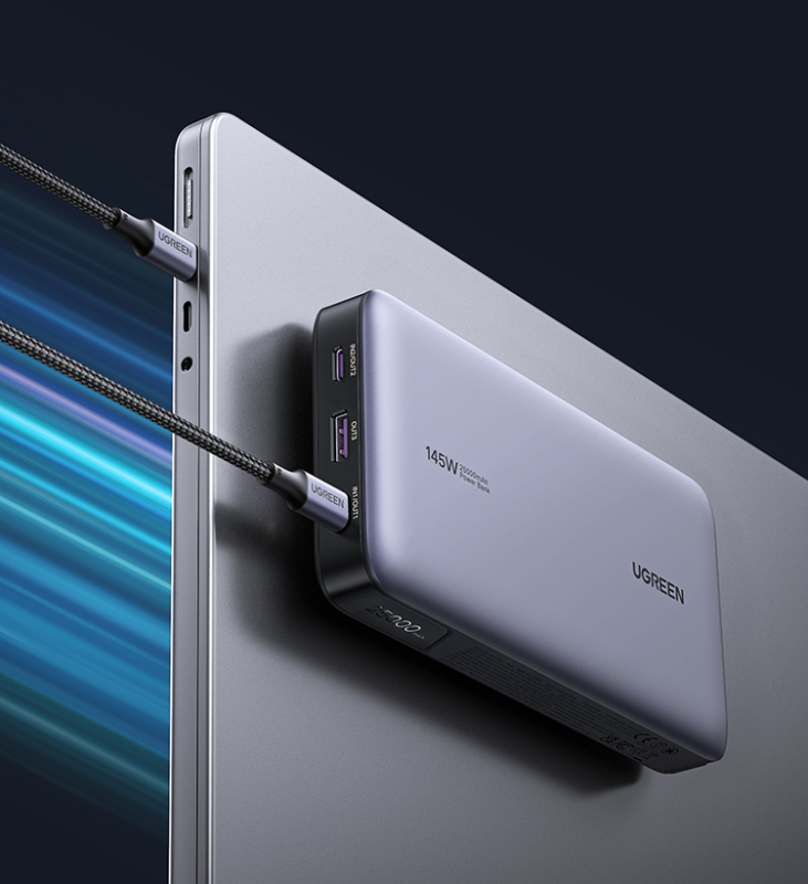Внешний аккумулятор UGREEN PB205 (90597A) PD 145W Power Bank 25000 мАч тёмно-синий (Abyss Blue)