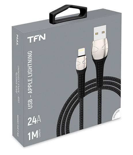Кабель TFN 8pin (Lightning-USB) Spider (1 метр) чёрный