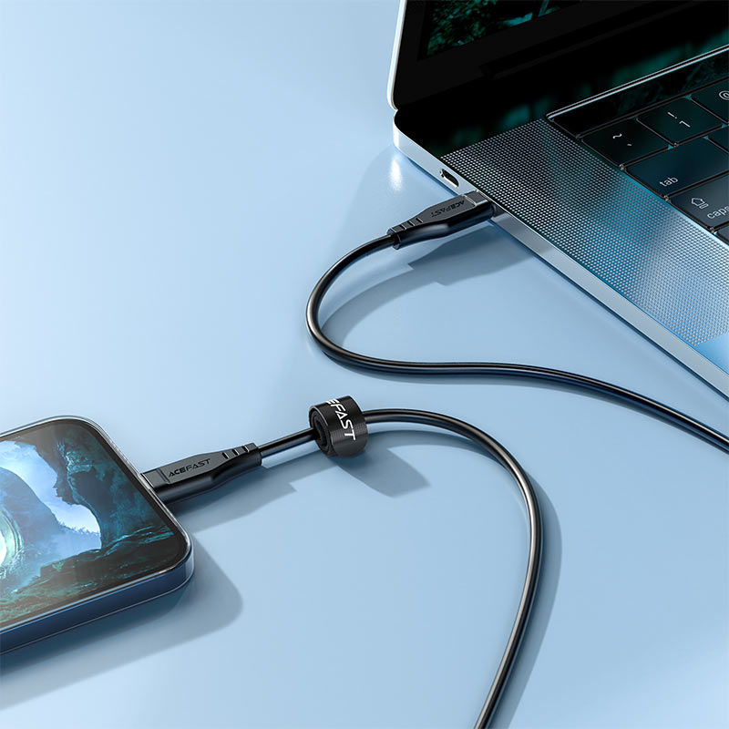 Кабель ACEFAST C3-01 USB-C to Lightning MFi Cable чёрный