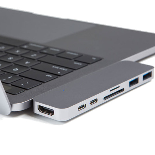 Хаб HyperDrive DUO 7-in-2 USB-C Hub для MacBook Pro/Air (USB-C) серый космос (HD28C-GRAY)