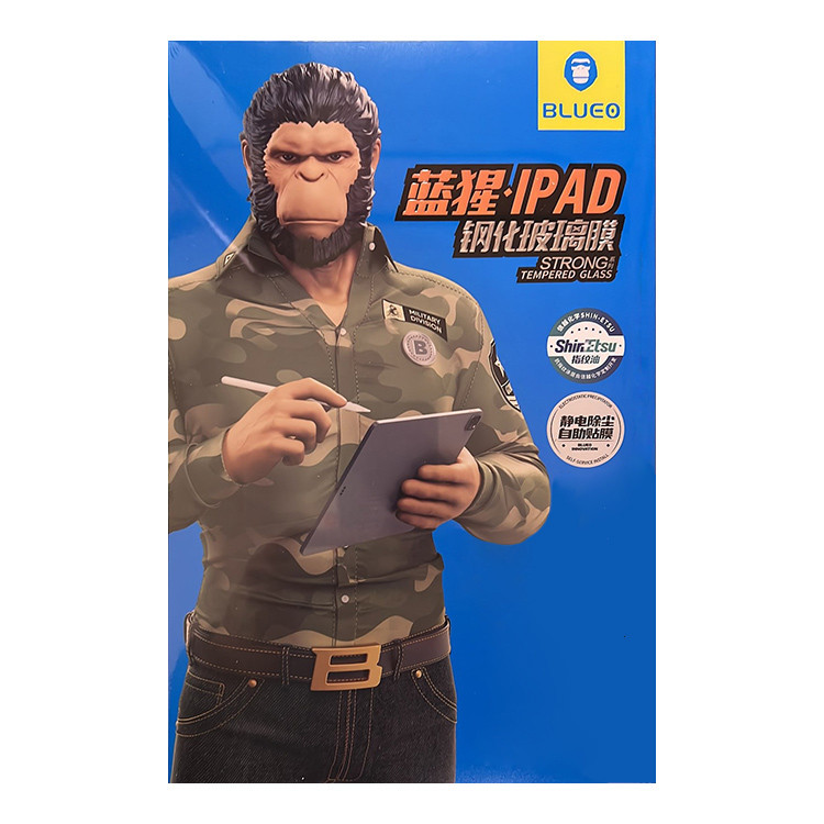 Защитное стекло BlueO Clear HD Anti-static для iPad 10.9 (2022) прозрачное (+installer)