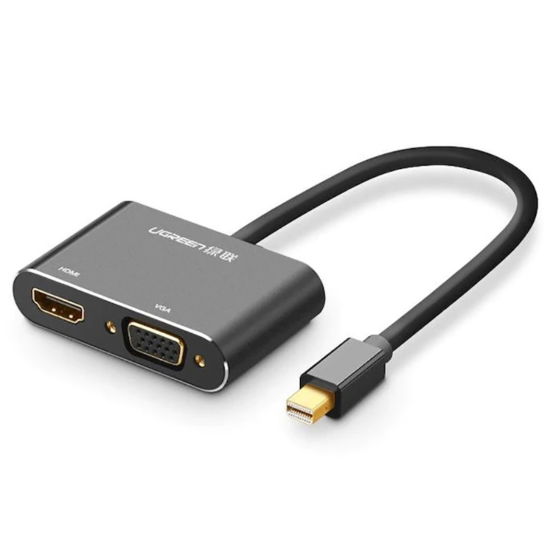 UGREEN MD115 (20422) Mini DisplayPort - HDMI to VGA Converter (4K) чёрный