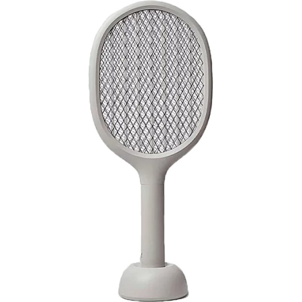 Электрическая мухобойка Solove Electric Mosquito Swatter P1 RU Серая с режимом электрической ловушки и поддержкой зарядки через подставку