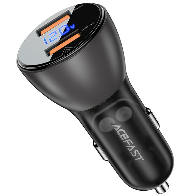 Автомобильное зарядное устройство Acefast B7 45W 2 x USB-A Car Charger (AF-B7-TBK)