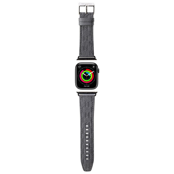 Ремешок CG Mobile Lagerfeld PU Saffiano Monogram для Apple Watch 38/40/41 мм серебристый