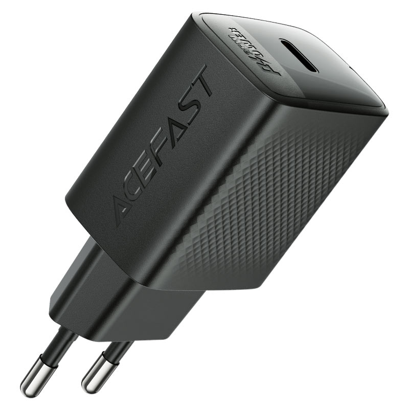 Сетевое зарядное устройство Acefast A104 USB Type-C PD25W GaN чёрное (AF-A104-BK)