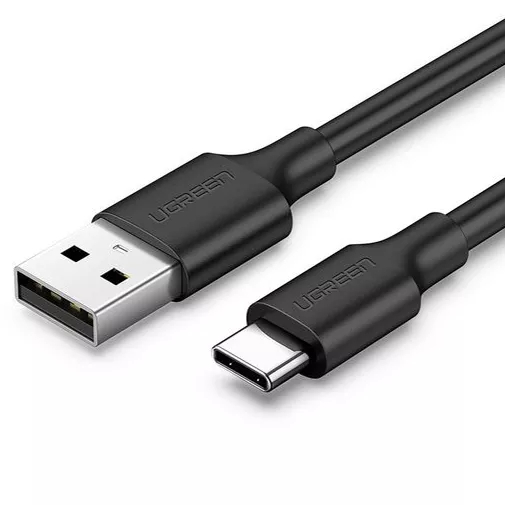 Кабель Ugreen US287 USB-A 2.0 to USB-C Cable Nickel Plating (0,5 метра) чёрный (60115)