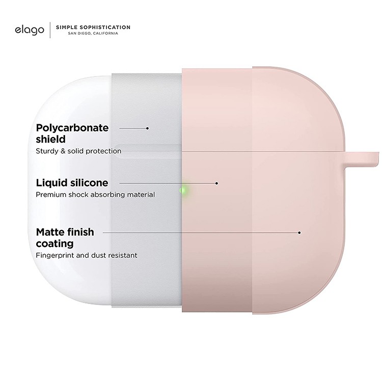 Чехол Elago Liquid Hang Case для AirPods Pro 2 (2022) Розовый (Sand Pink)