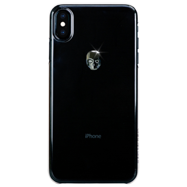 Чехол Bling My Thing Treasure Swarovski для iPhone Xs Max Hematite Skull прозрачный (ipxs-l-tr-cl-jet)