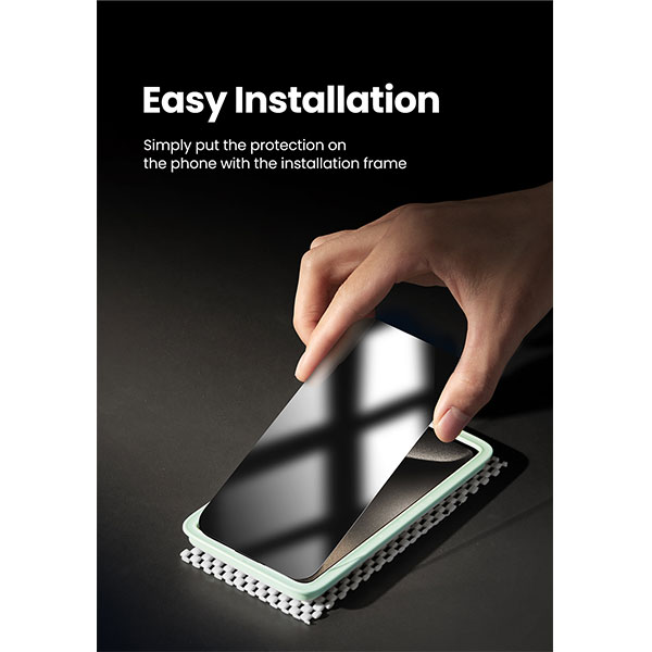 Защитное стекло Ugreen SP409 Privacy Screen Tempered Protective Film для iPhone 15 Pro чёрное (25622)