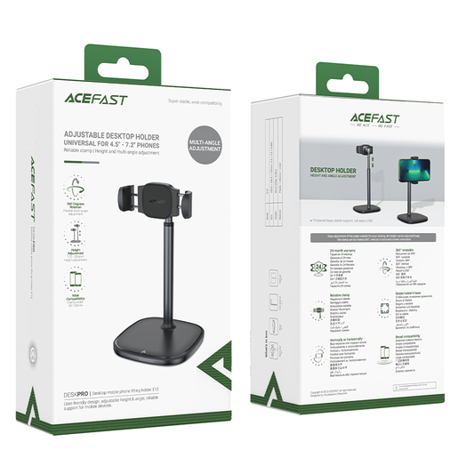 Держатель ACEFAST E12 Desktop Mobile Phone Lifting Holder для мобильных устройств чёрный