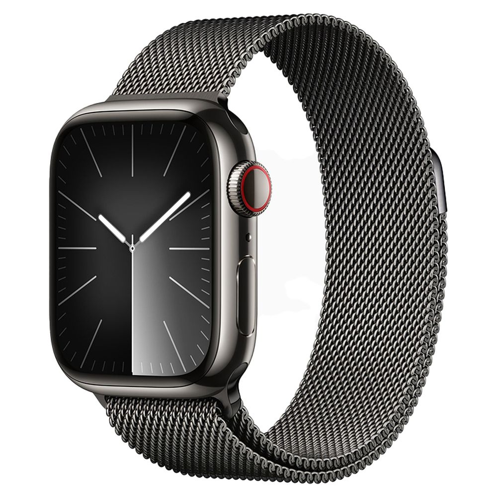 Умные часы Apple Watch Series 9 45 мм, стальные, браслет миланская петля, графитового цвета